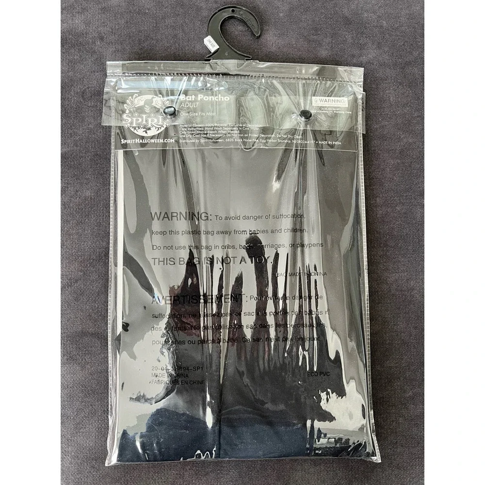 Halloween Poncho - Bat Poncho - Picture 3 of 3